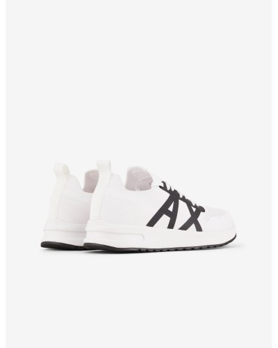 ARMANI AX CALZATURE SNEAKERS 100%POLYESTER.R326 OPTIC WHITE+BLACK