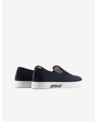 ARMANI AX CALZATURE SLIPON 100%COTTON.00285 NAVY