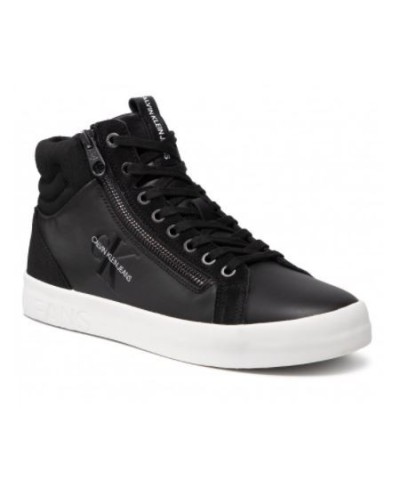 CKJeans SCARPE  SNEAKER ALTA  VULCANIZED MID LACEUP.BEH BLACK BEH BLACK 
