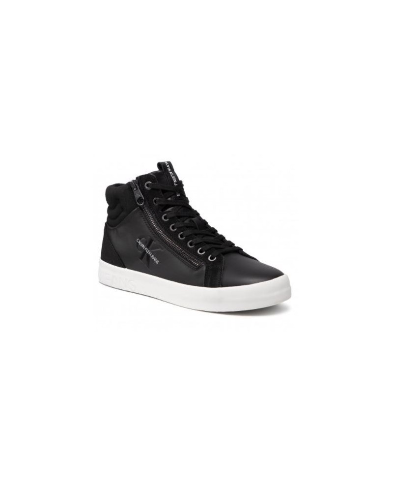 CKJeans SCARPE  SNEAKER ALTA  VULCANIZED MID LACEUP.BEH BLACK BEH BLACK 