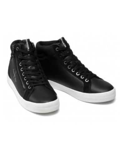 CKJeans SCARPE  SNEAKER ALTA  VULCANIZED MID LACEUP.BEH BLACK BEH BLACK 