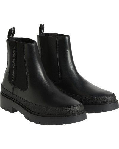 CK SCARPE BOOTS COMBAT MID CHELSEA BOOT RUBBER.BDS BLACK