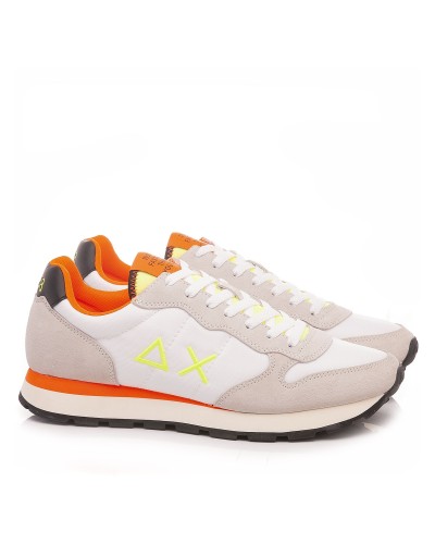 SUN68 SNEAKERS TOM FLUO.01 BIANCO