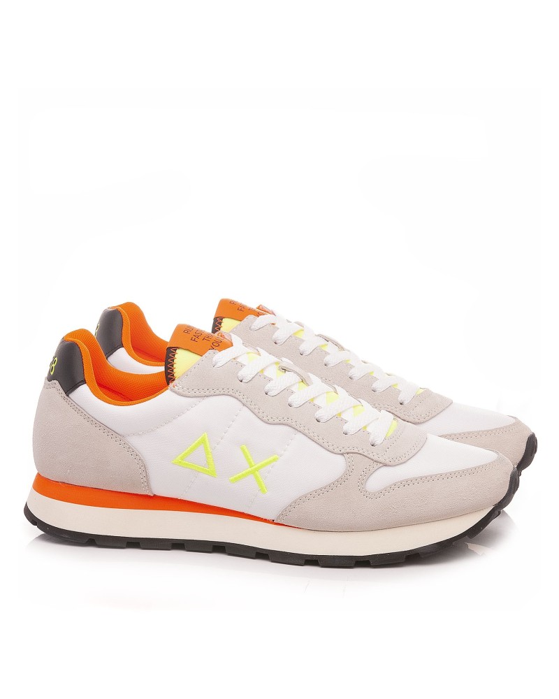 SUN68 SNEAKERS TOM FLUO.01 BIANCO