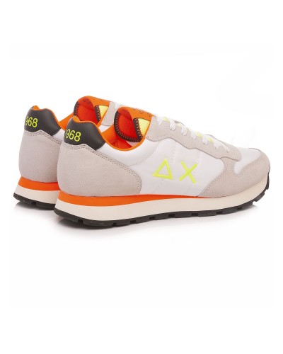 SUN68 SNEAKERS TOM FLUO.01 BIANCO