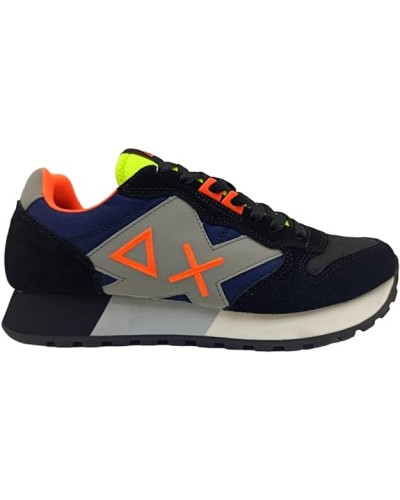 SUN68 SNEAKERS JAKI FLUO.1107 NERO/NAVY BLUE