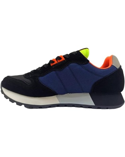 SUN68 SNEAKERS JAKI FLUO.1107 NERO/NAVY BLUE