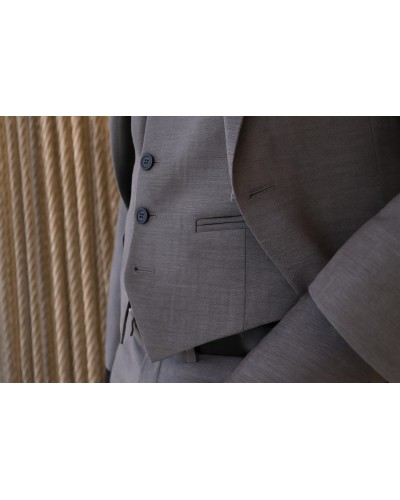 Abito Uomo 3 Pezzi Grigio Elegante e Fresco