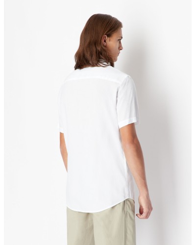 ARMANI AX CAMICIA M/CORTA 50%MODAL,50%COTTON.1100 WHITE