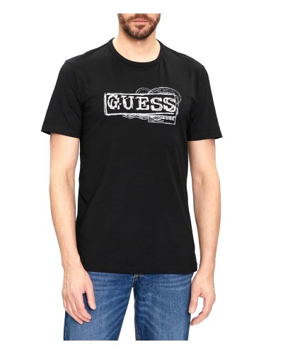 GUESS T-SHIRT SS CN GUESS BOX LOGO TEE.G7V2 SMART BLUE