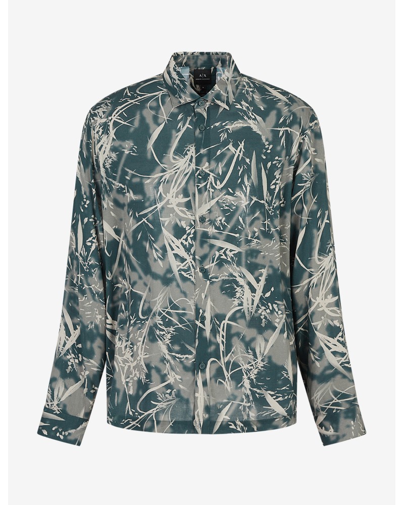 ARMANI AX CAMICIA M/LUNGA 100%VISCOSE.8804 GREEN GABLES FIELD