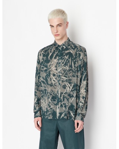 ARMANI AX CAMICIA M/LUNGA 100%VISCOSE.8804 GREEN GABLES FIELD