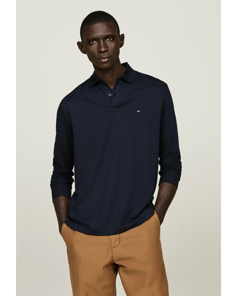TOMMY HILFIGER POLO M/LUNGA L/S LIQUID COTTON RE.DW5 DESERT SKY