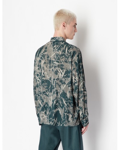 ARMANI AX CAMICIA M/LUNGA 100%VISCOSE.8804 GREEN GABLES FIELD