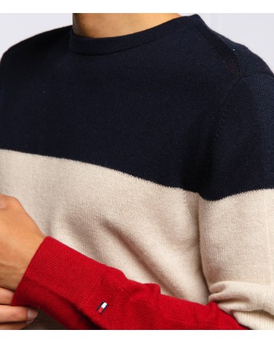 TOMMY HILFIGER MAGLIA COLOR BLOCK.XMP ARIZONA RED