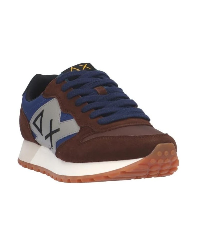 SUN68 SNEAKERS JAKI BICOLOR.0708 NAVY BLUE/MARRONE