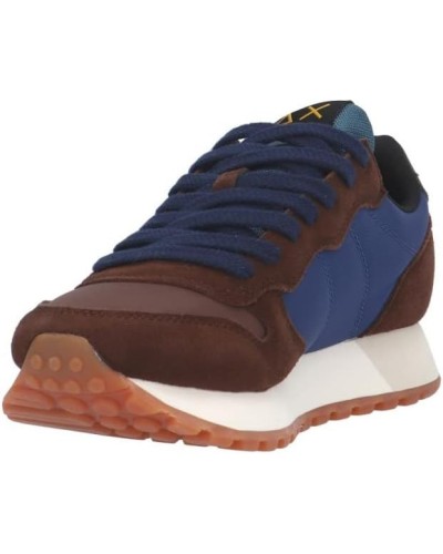 SUN68 SNEAKERS JAKI BICOLOR.0708 NAVY BLUE/MARRONE