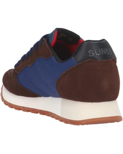 SUN68 SNEAKERS JAKI BICOLOR.0708 NAVY BLUE/MARRONE