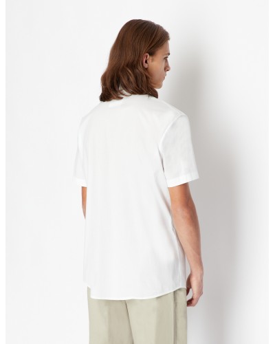 ARMANI AX CAMICIA M/CORTA 97%COTTON,3%ELASTANE.1100 WHITE