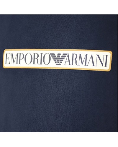 ARMANI EA7 FELPA C/CAPP 100% COTTON.00135 MARINE