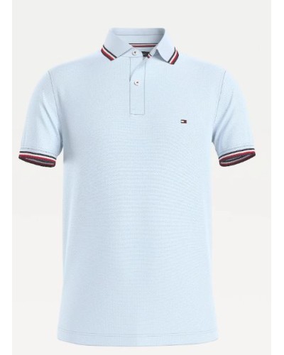 TOMMY HILFIGER POLO M/CORTA  TOMMY TIPPED SLIM PO, C5F.C5F TWILIGHT INDIGO