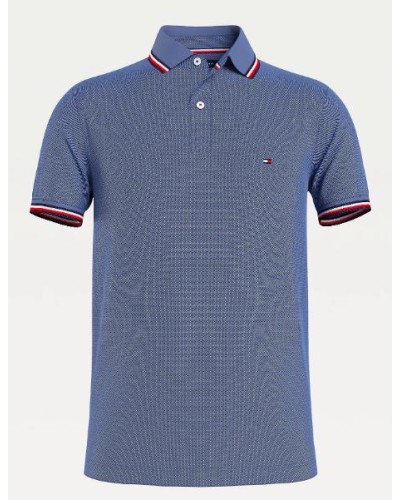 TOMMY HILFIGER POLO M/CORTA  TOMMY TIPPED SLIM PO, C5F.C5F TWILIGHT INDIGO