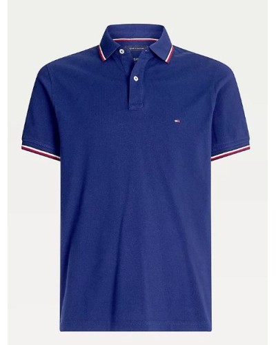 TOMMY HILFIGER POLO M/CORTA  TOMMY TIPPED SLIM PO, C5F.C5F TWILIGHT INDIGO