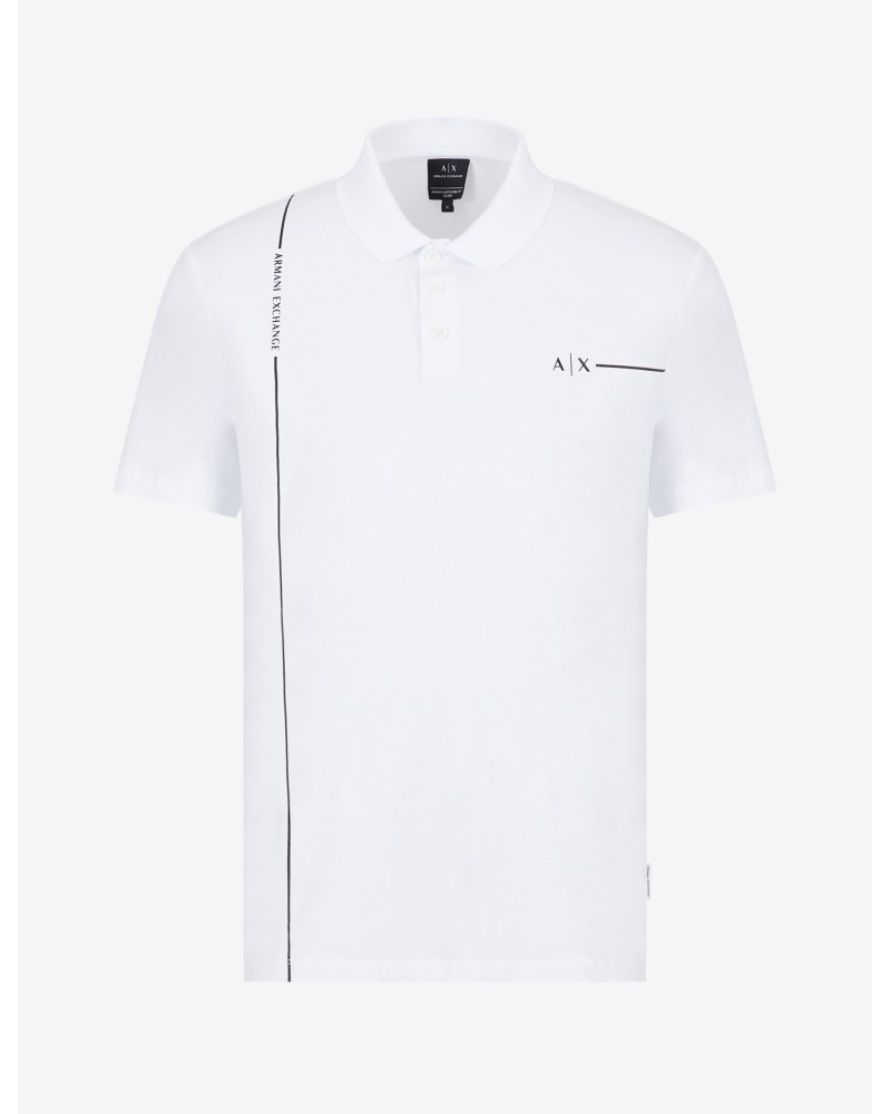ARMANI AX POLO M/CORTA 96%COTTON,4%ELASTANE.1100 WHITE