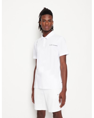 ARMANI AX POLO M/CORTA 96%COTTON,4%ELASTANE.1100 WHITE