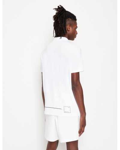 ARMANI AX POLO M/CORTA 96%COTTON,4%ELASTANE.1100 WHITE