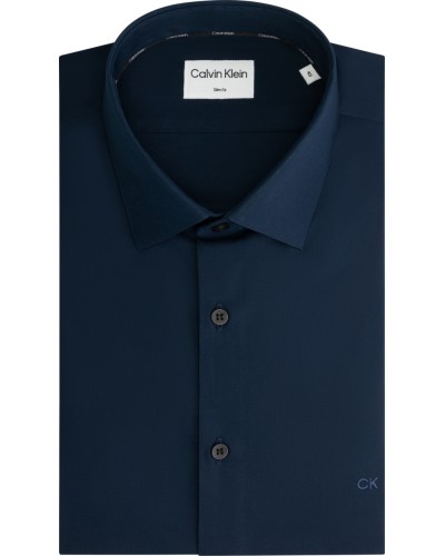 CK CAMICIA M/LUNGA POPLIN STRETCH SLIM.0G2 NAVY