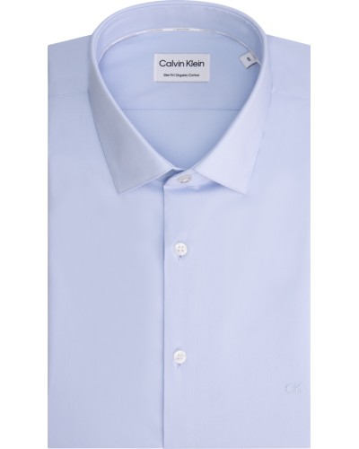CK CAMICIA M/LUNGA POPLIN STRETCH SLIM.0G2 NAVY