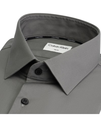 CK CAMICIA M/LUNGA POPLIN STRETCH SLIM.0G2 NAVY