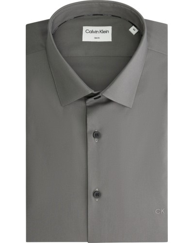 CK CAMICIA M/LUNGA POPLIN STRETCH SLIM.0G2 NAVY