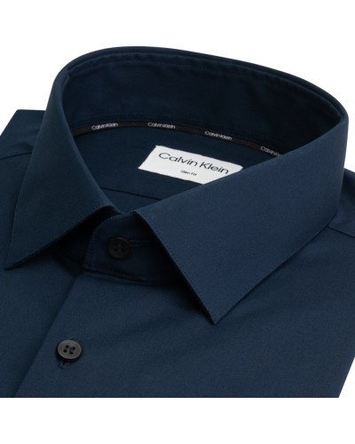 CK CAMICIA M/LUNGA POPLIN STRETCH SLIM.0G2 NAVY