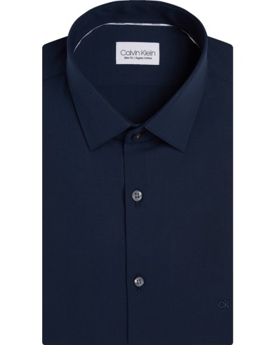 CK CAMICIA M/LUNGA POPLIN STRETCH SLIM.0G2 NAVY
