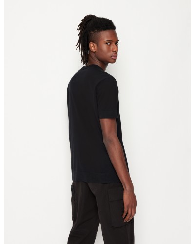 ARMANI AX MAGLIA M/CORTA 100%Cotton.1200 BLACK