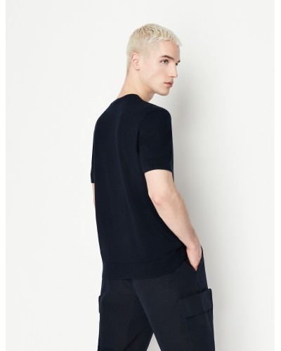 ARMANI AX MAGLIA M/CORTA 100%Cotton.1583 DEEP NAVY