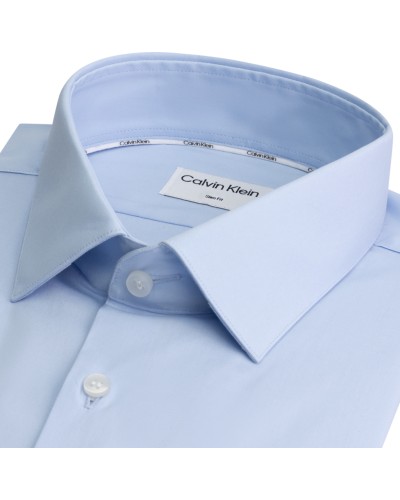 CK CAMICIA M/LUNGA POPLIN STRETCH SLIM.0G2 NAVY