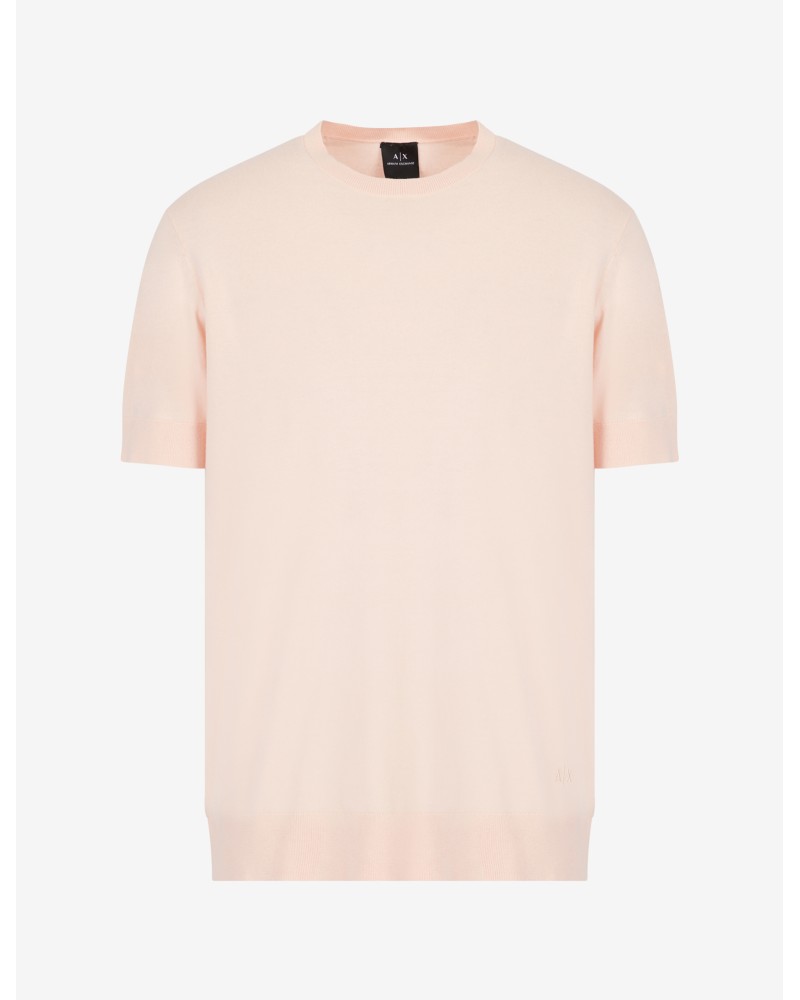 ARMANI AX MAGLIA M/CORTA 100%Cotton.24AP DUSTY ROSE