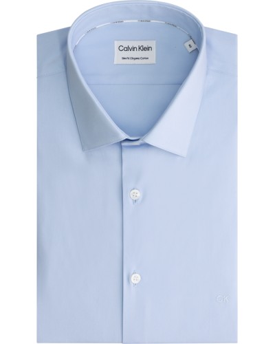 CK CAMICIA M/LUNGA POPLIN STRETCH SLIM.0G2 NAVY