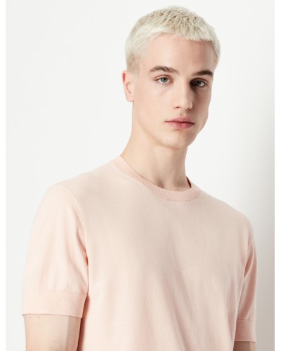 ARMANI AX MAGLIA M/CORTA 100%Cotton.24AP DUSTY ROSE