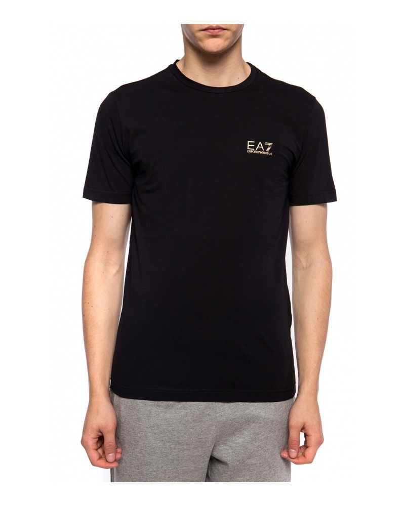ARMANI EA7 T-SHIRT M/CORTA COTTON 95% ELASTANE 5%.1200 BLACK