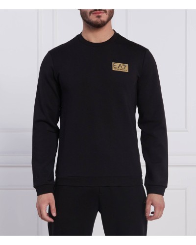 ARMANI EA7 FELPA SWEATSHIRT POLYESTER 50% MODAL 45% ELASTANE 5%.1200 BLACK