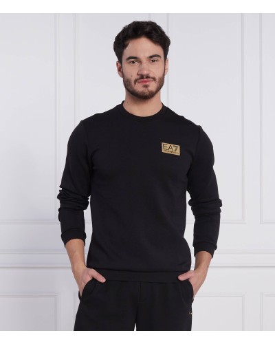 ARMANI EA7 FELPA SWEATSHIRT POLYESTER 50% MODAL 45% ELASTANE 5%.1200 BLACK