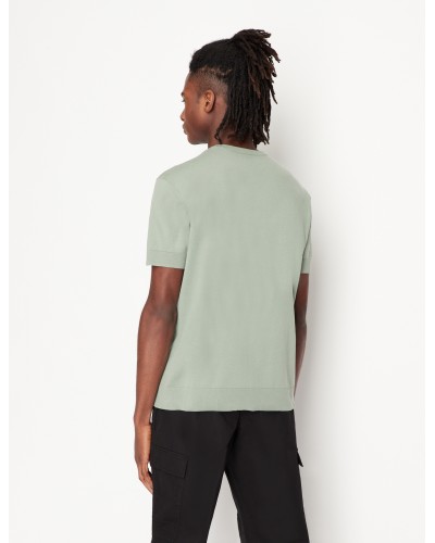 ARMANI AX MAGLIA M/CORTA 100%Cotton.28AB SAGE