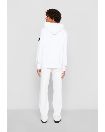 CKJeans FELPA  C/CAPP MONOLOGO SLEEVE BADG.YAF BRIGHT WHITE YAF BRIGHT WHITE 