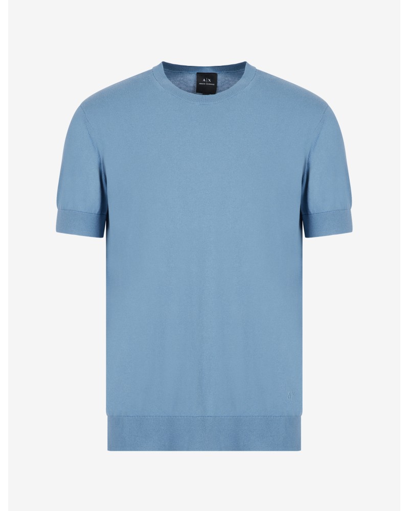 ARMANI AX MAGLIA M/CORTA 100%Cotton.85CU BLUE SHADOW