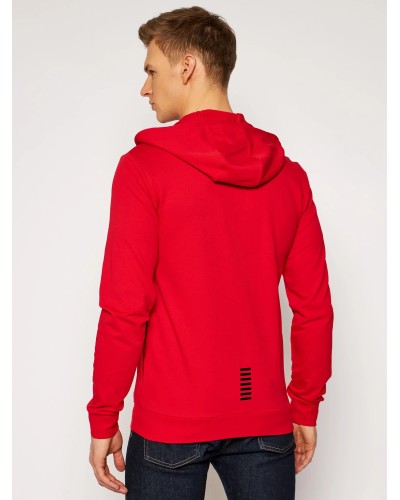 ARMANI EA7 FELPA SWEATSHIRT COTTON 100%.1451 RACING RED