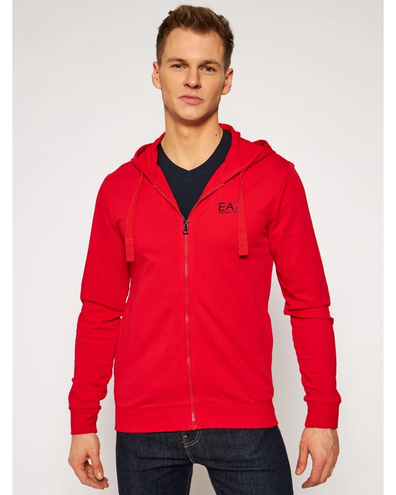 ARMANI EA7 FELPA SWEATSHIRT COTTON 100%.1451 RACING RED
